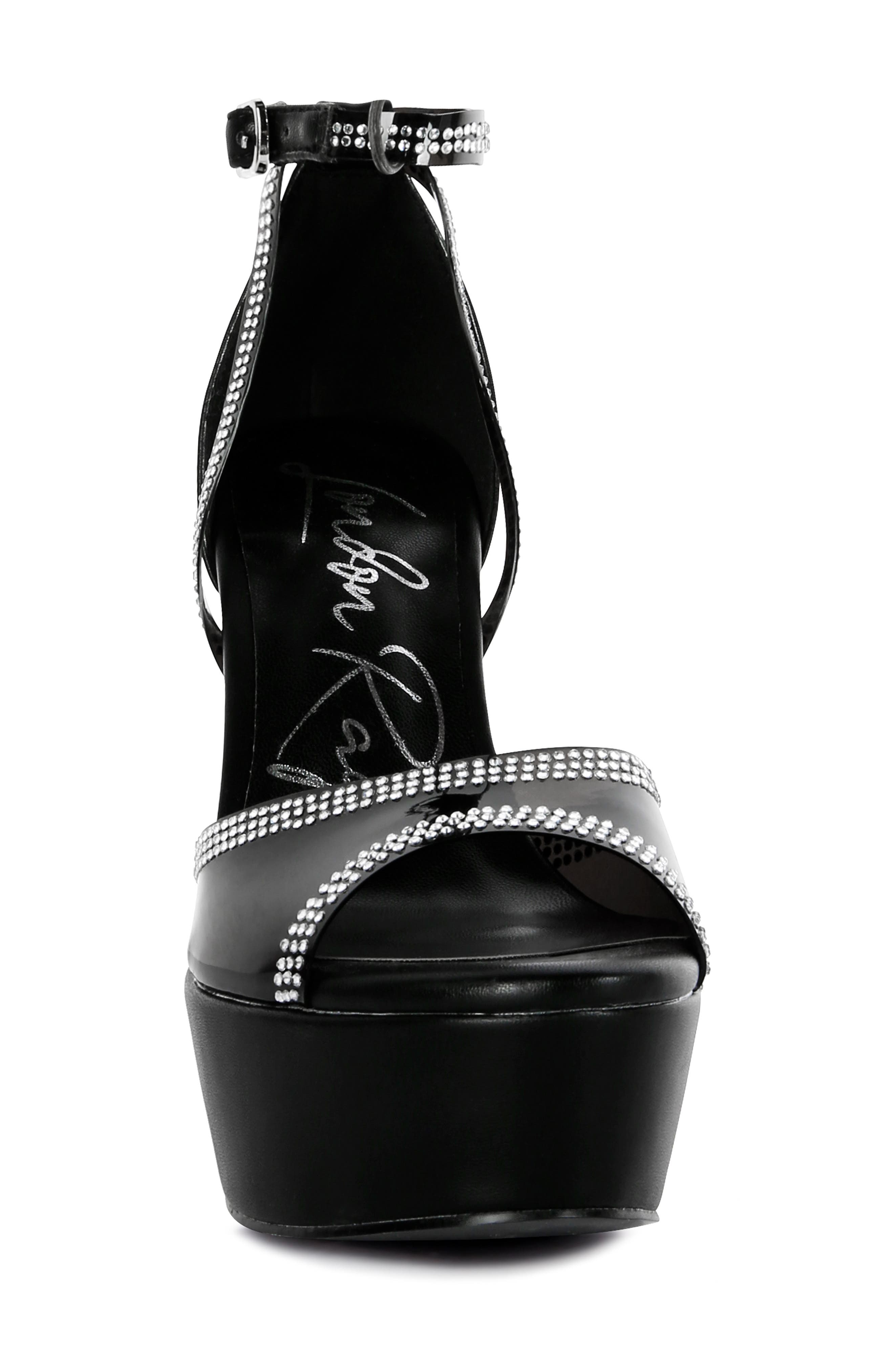 LONDON RAG Cinderella Diamonte Detail Platform Heeled Sandal (Women ...