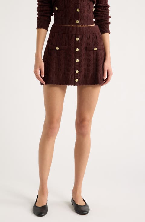 Berritt Wool & Cashmere Miniskirt
