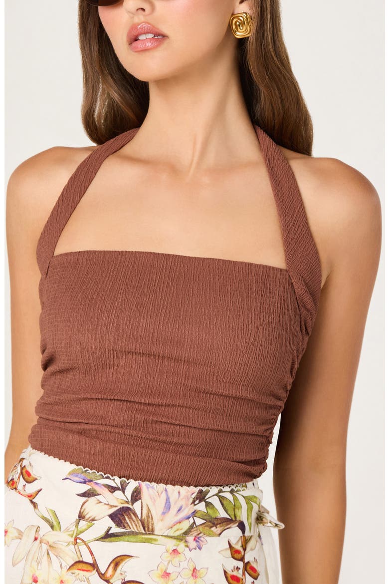 Tate Halter Top, Alternate, color, BROWN