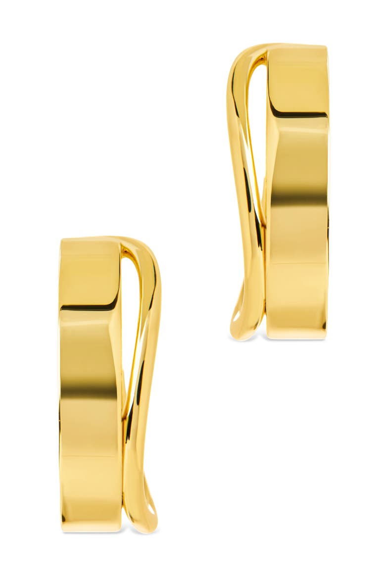 Katia Wave Hoop Earrings, Alternate, color, GOLD