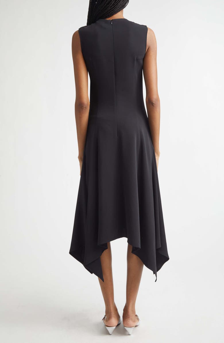 Stella McCartney Snapped Handkerchief Hem Dress, Alternate, color, Black