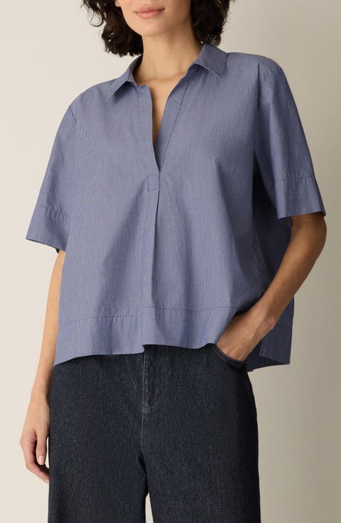 Classic Collar Organic Cotton Top