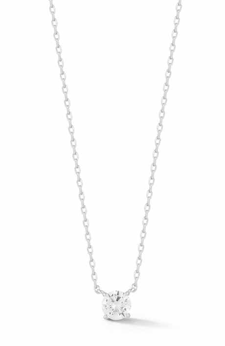 Round Cubic Zirconia Pendant Necklace