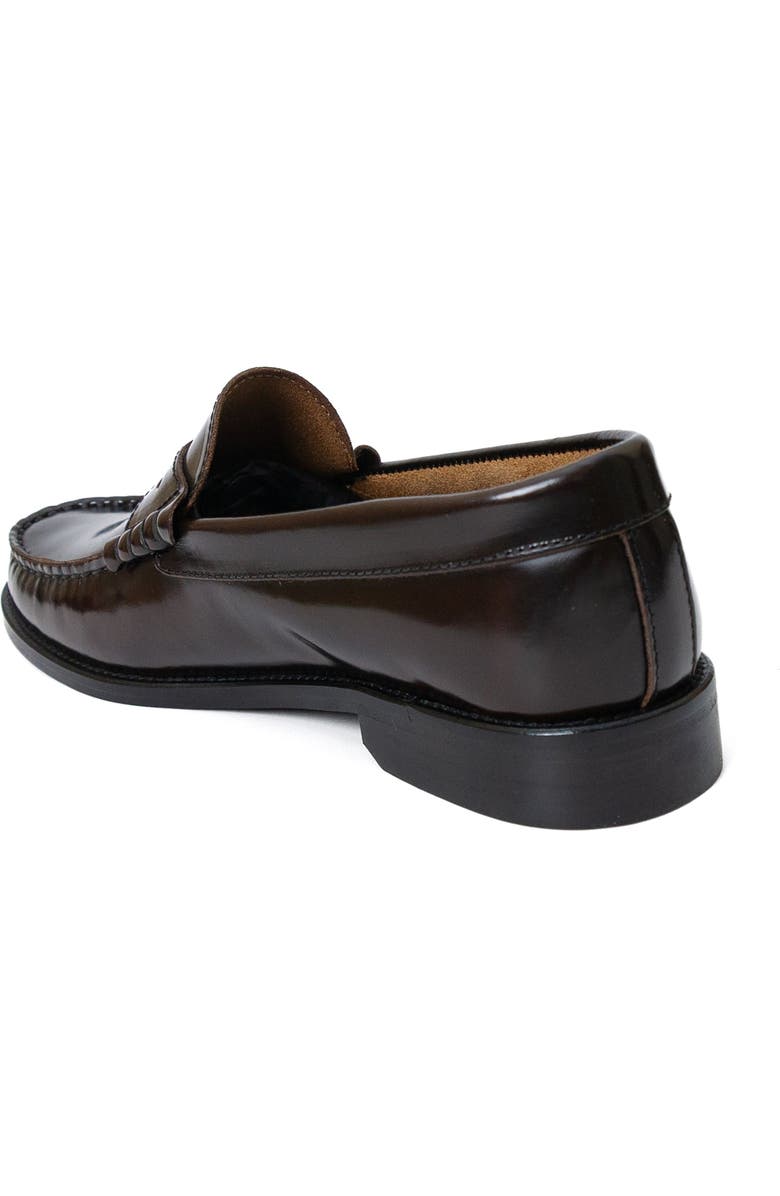 Menina Step Mila Leather Penny Loafer, Alternate, color, Dark Brown