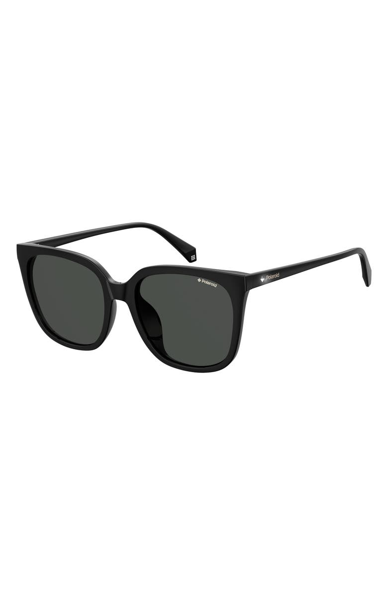 Polaroid 56mm Polarized Rectangular Sunglasses, Alternate, color,