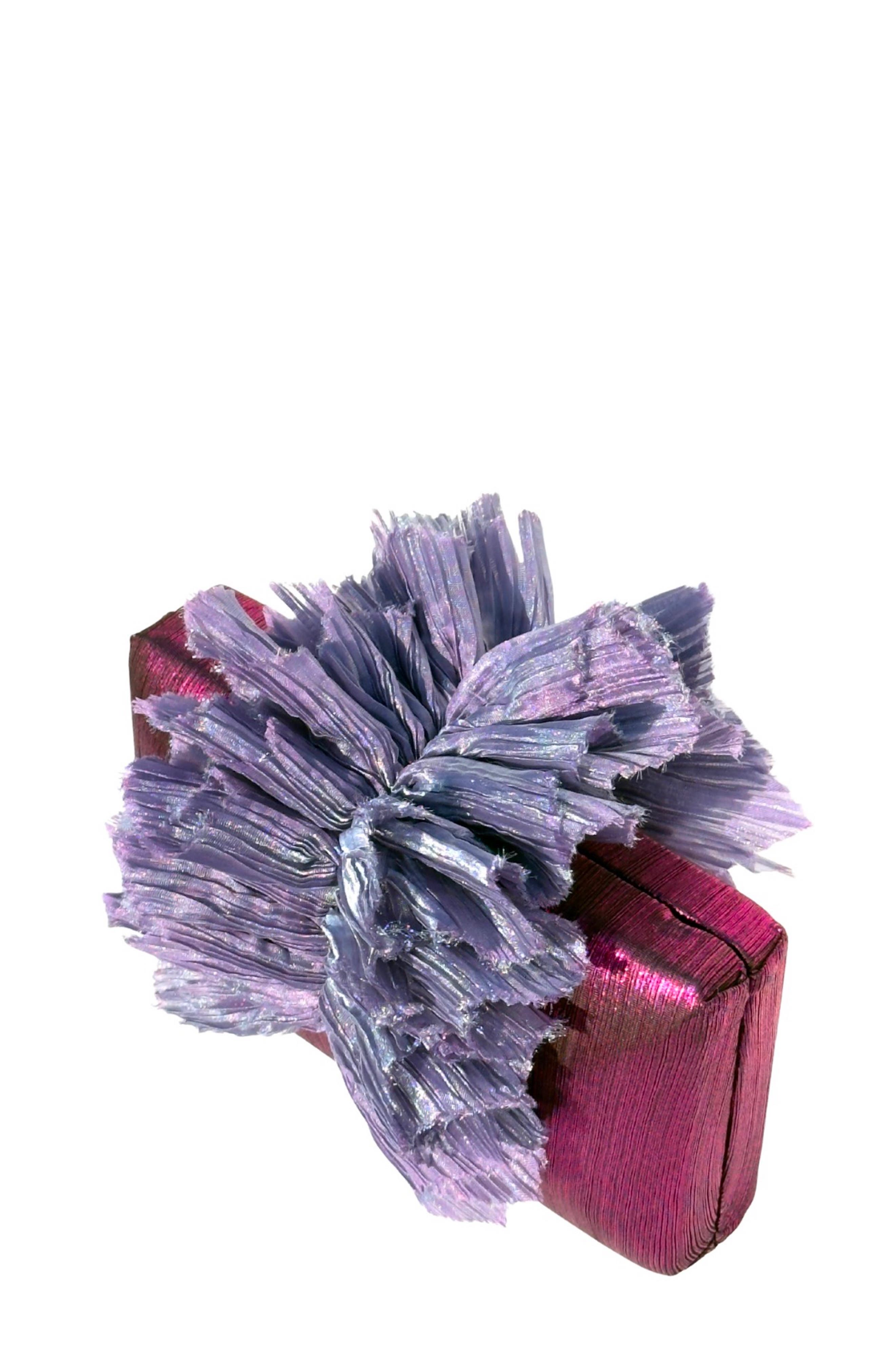 Simitri Orchid Angel Clutch, Alternate, color, Orchid