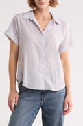 Trove New York The Ruched Button-Up Shirt