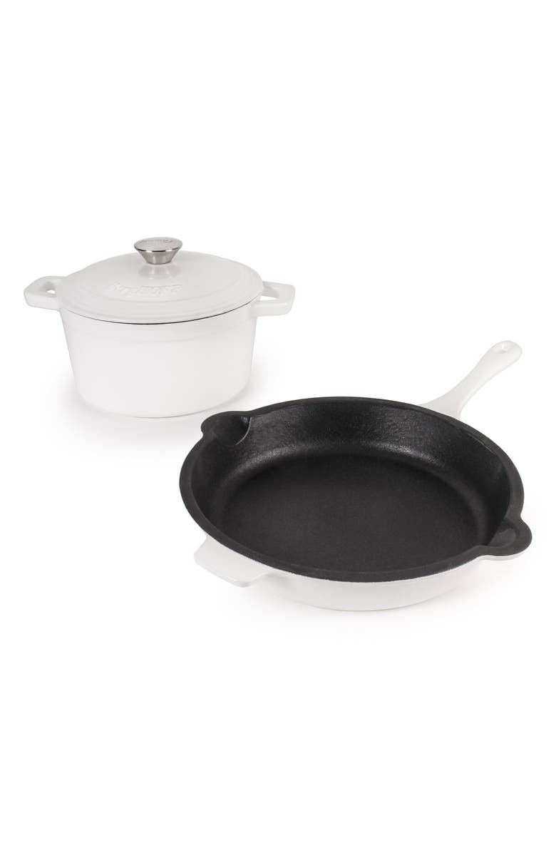 BergHOFF International 3PC Cast Iron Set, Main, color, White