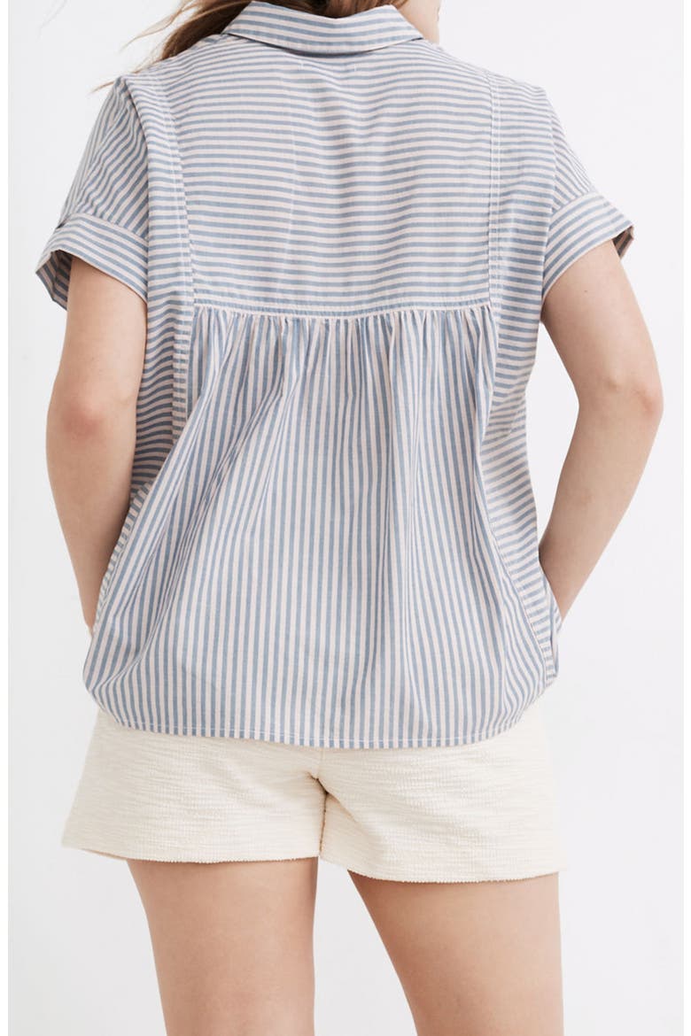 Lakeline Stripe Button-Up Shirt, Alternate, color, DARK LAGOON