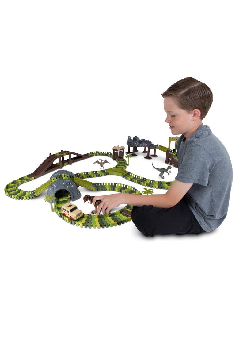 Deluxe Dino Safari Track 311 Piece Set, Alternate, color, Multicolored
