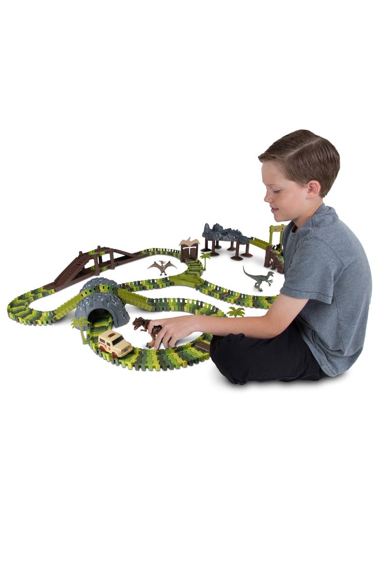 WowWorld Deluxe Dino Safari Track 311 Piece Set, Alternate, color, Multicolored