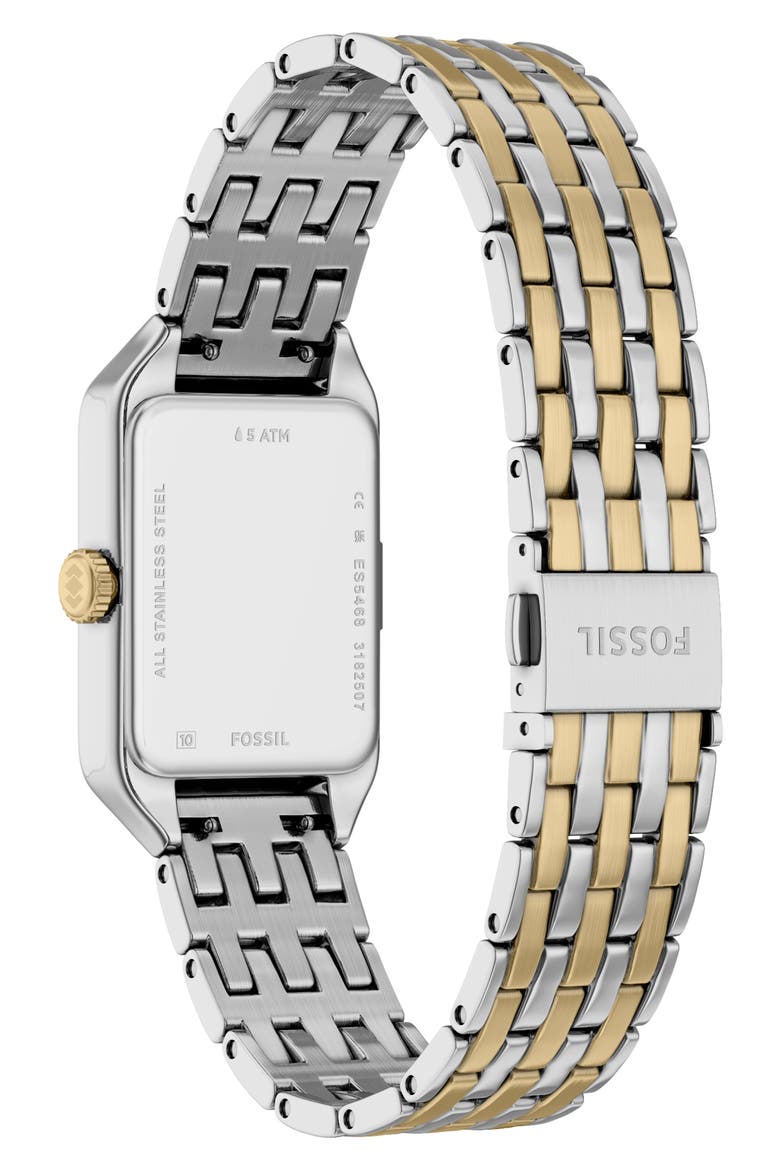Mini Raquel Tank Bracelet Watch, 18mm x 29mm, Alternate, color, TWO TONE