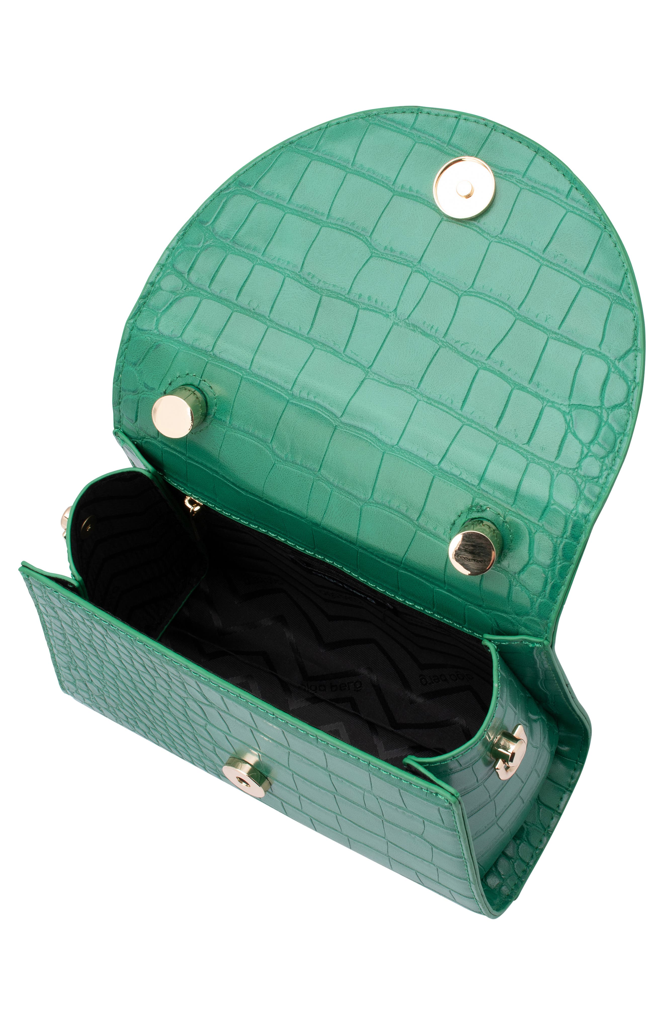 Nadia Faux Leather Top Handle Bag (Nordstrom Exclusive), Alternate, color, GREEN