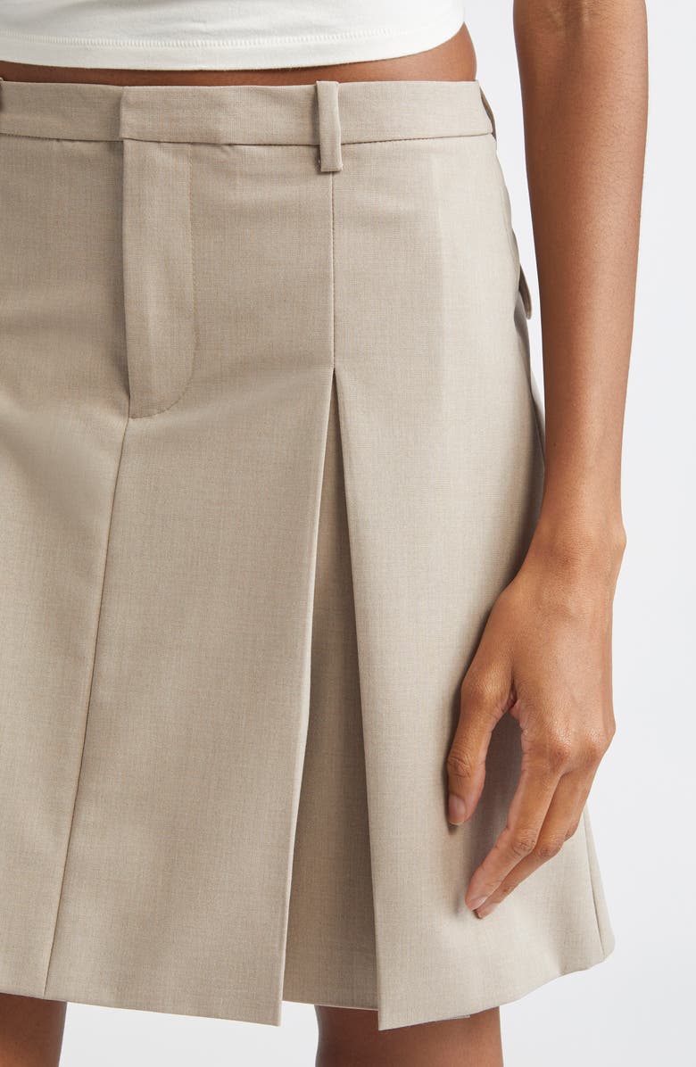 Sandy Liang Jeannie Pleated Skirt, Alternate, color, Taupe