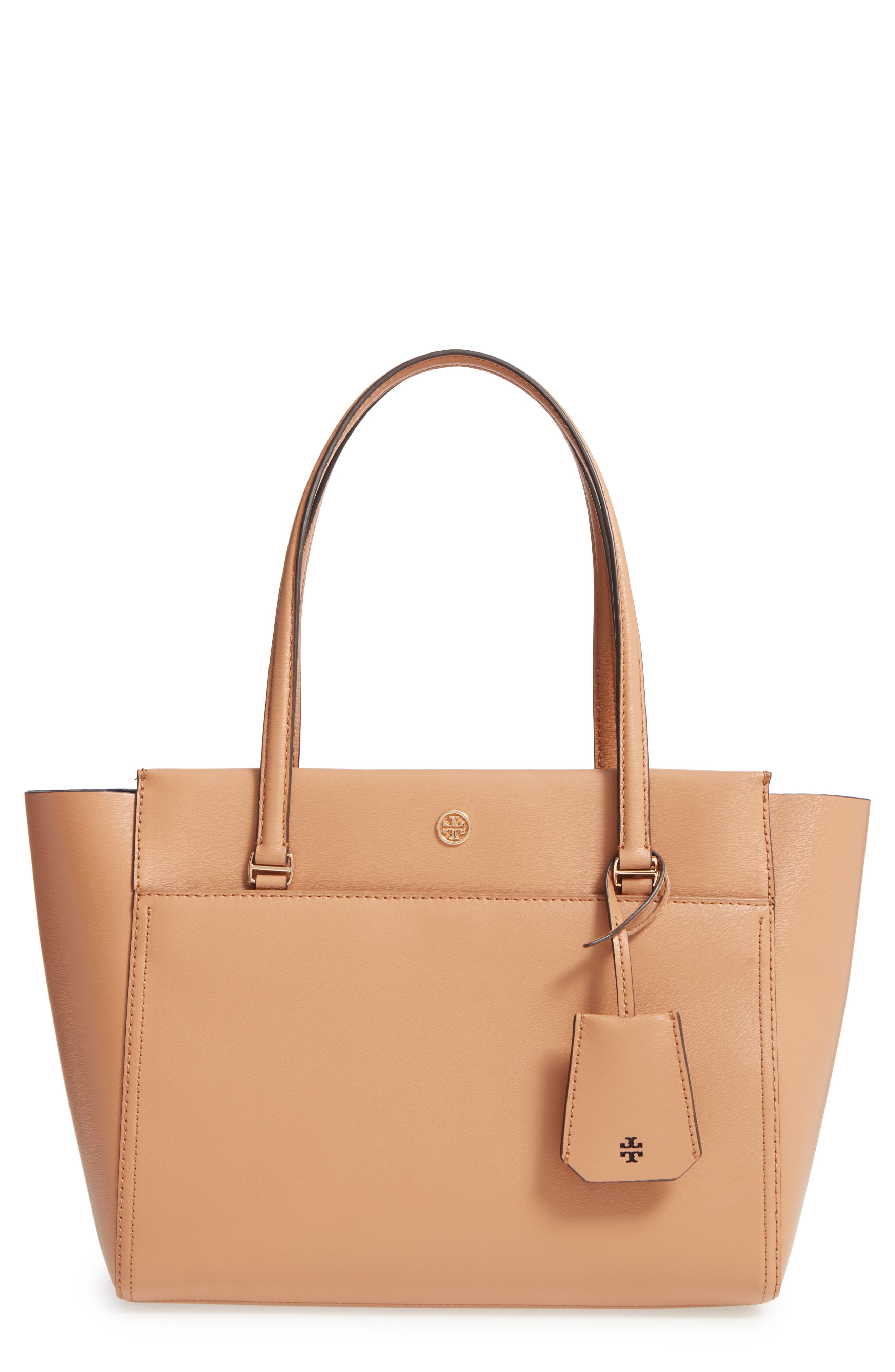 Tory Burch Small Parker Leather Tote, Main, color, 