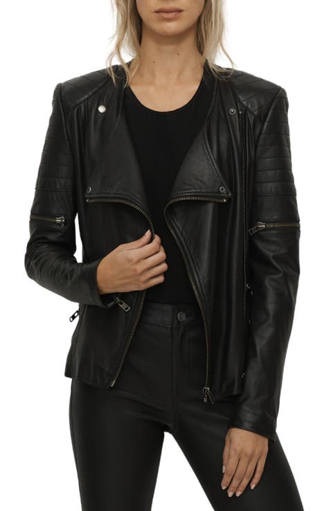 Greenwich Street Leather Motor Jacket