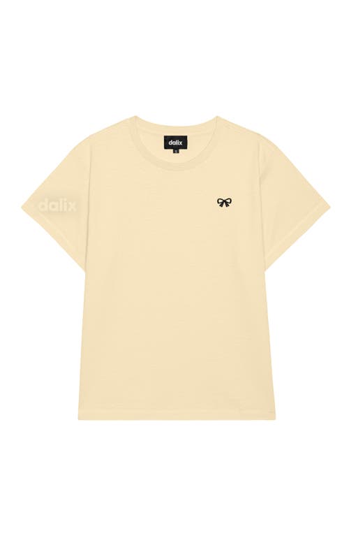 Dalix Womens Bow Lightweight High Waisted Tee In Yellow