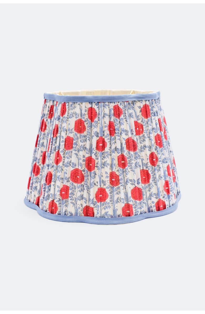 Inner Child 14" Pleated Scalloped Lampshade, Main, color, Araminta Red