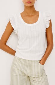 Rails Giovanna Pointelle Stitch Top
