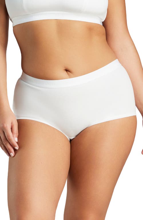 Siella Organic Cotton Boy Short in White at Nordstrom, Size Large