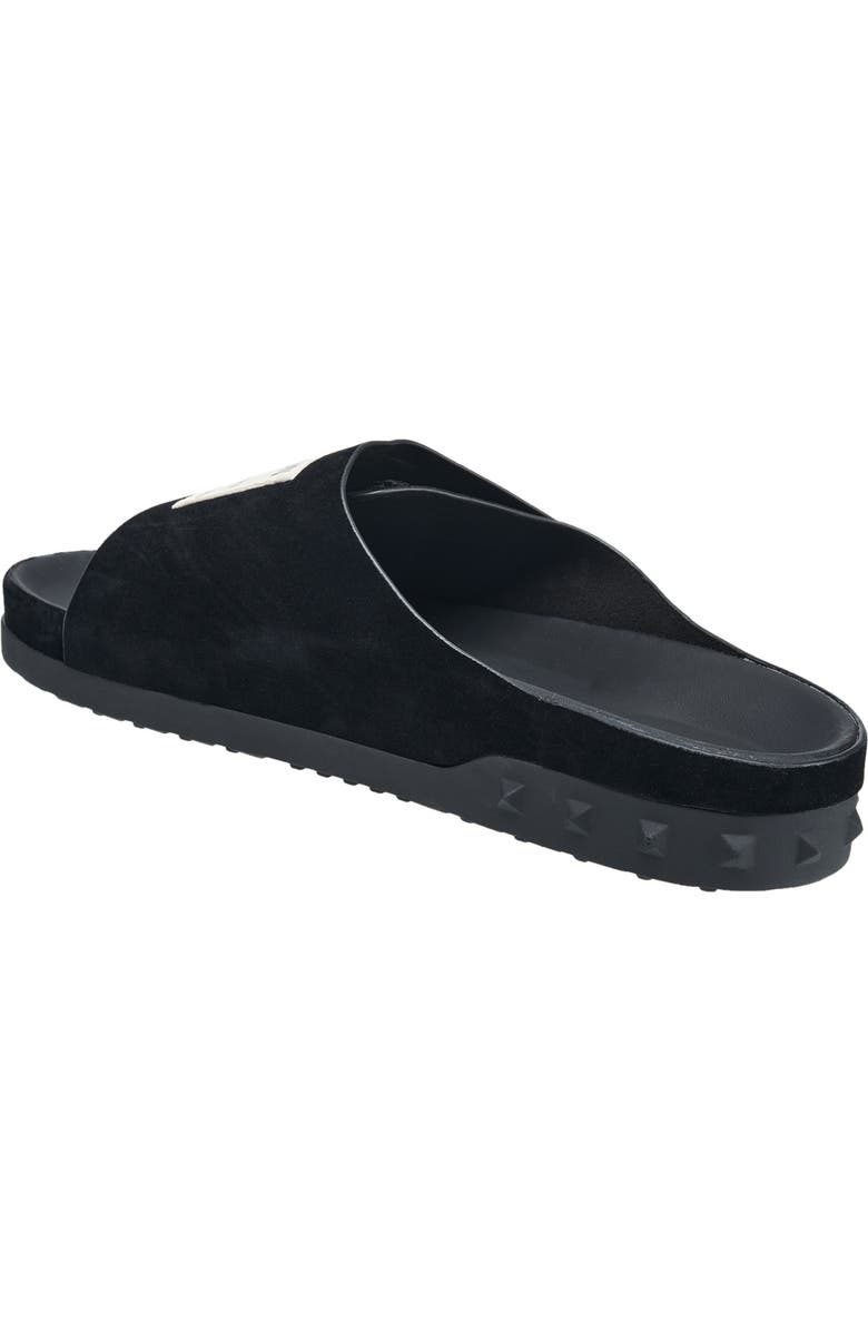 True Religion Cudi Velcro Strap SRS Logo Patch Sandal, Alternate, color, Black