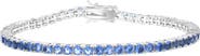 Donatello Gian Round Cut Tanzanite Tennis Bracelet