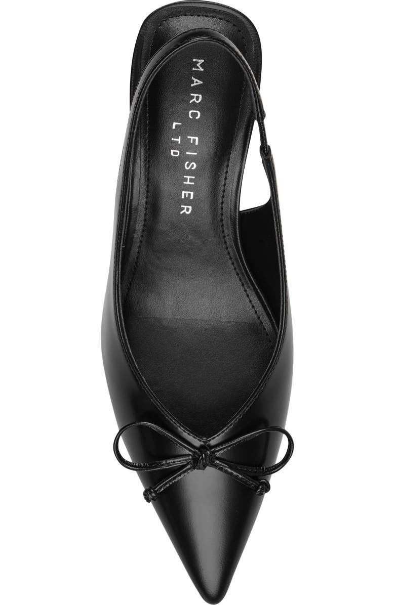 Marc Fisher Gretel Slingback Pointed Toe Bow Pump, Alternate, color, Black