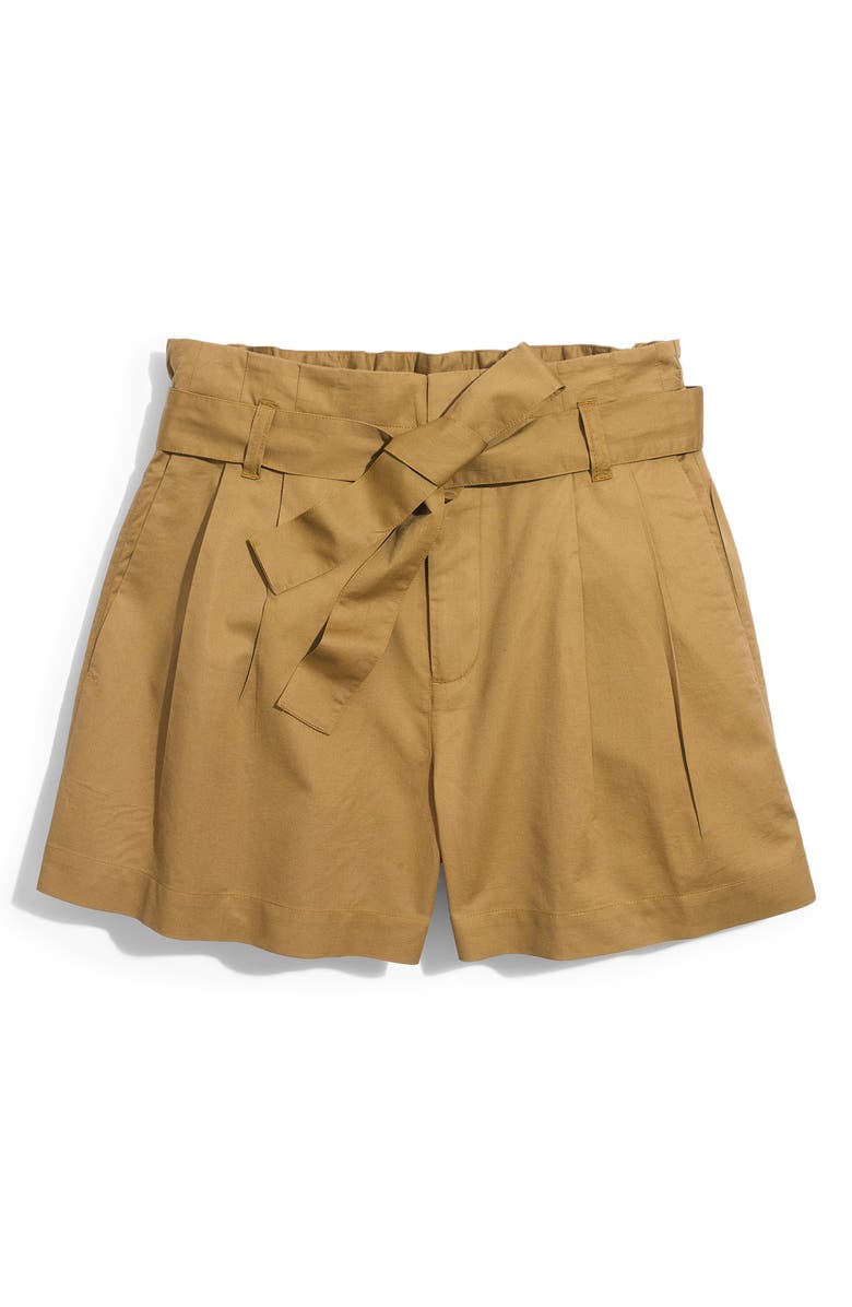 Madewell Paperbag Waist Shorts, Alternate, color, 