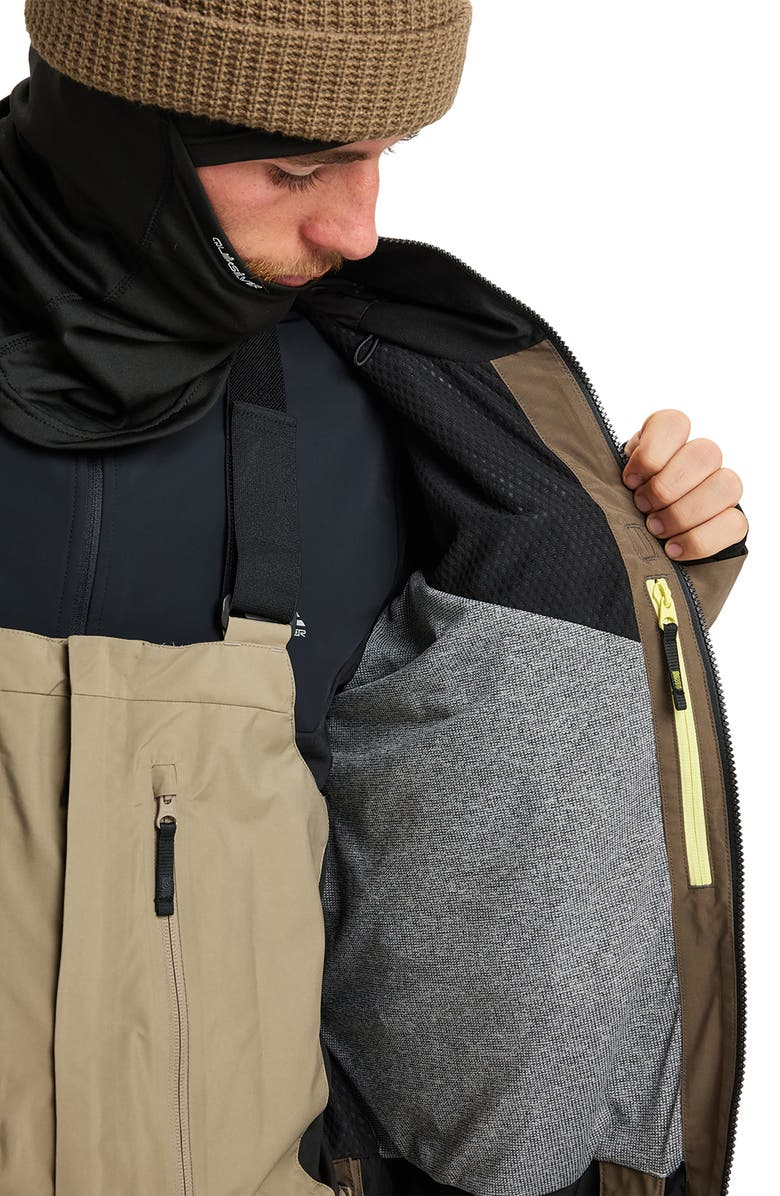 Quiksilver Forever Stretch Gore-Tex<sup>®</sup> Waterproof Ski Jacket, Alternate, color, Canteen