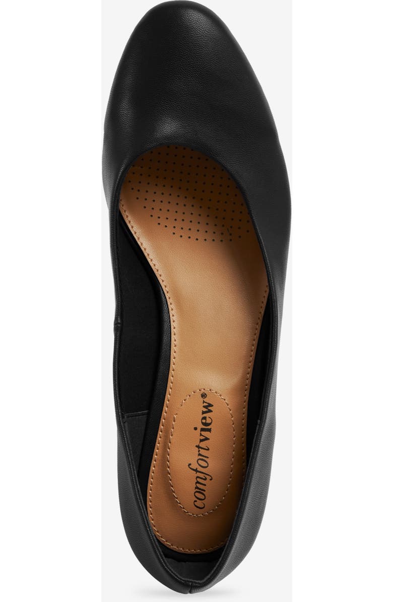 Comfortview The Vida Leather-Like Slip On Pump, Alternate, color, Black