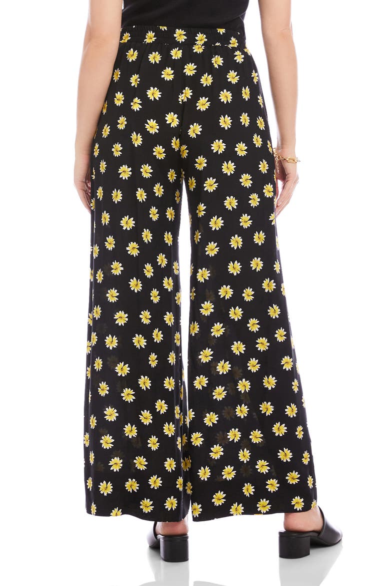 Floral Wide Leg Pants, Alternate, color, BLACK PRINT