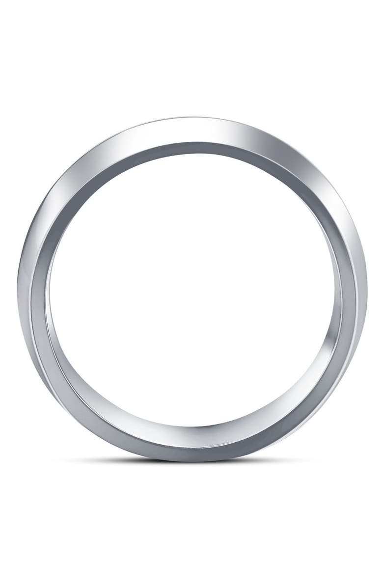 Bliss Diamond Men's Polished Tungsten & Gold Plated Two Tone 6mm Ring Wedding Band, Alternate, color, Tungsten