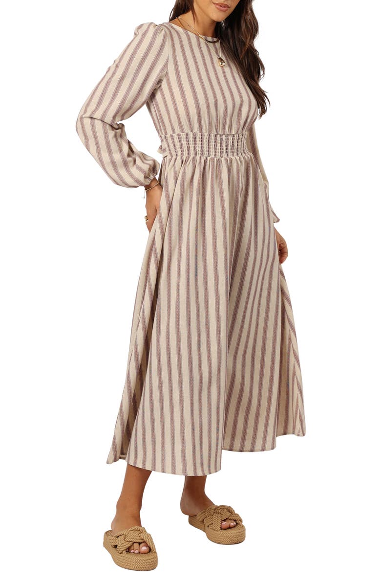 Petal & Pup Jimi Stripe Long Sleeve Maxi Dress, Alternate, color,