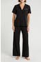 Notch Collar Knit Pajamas