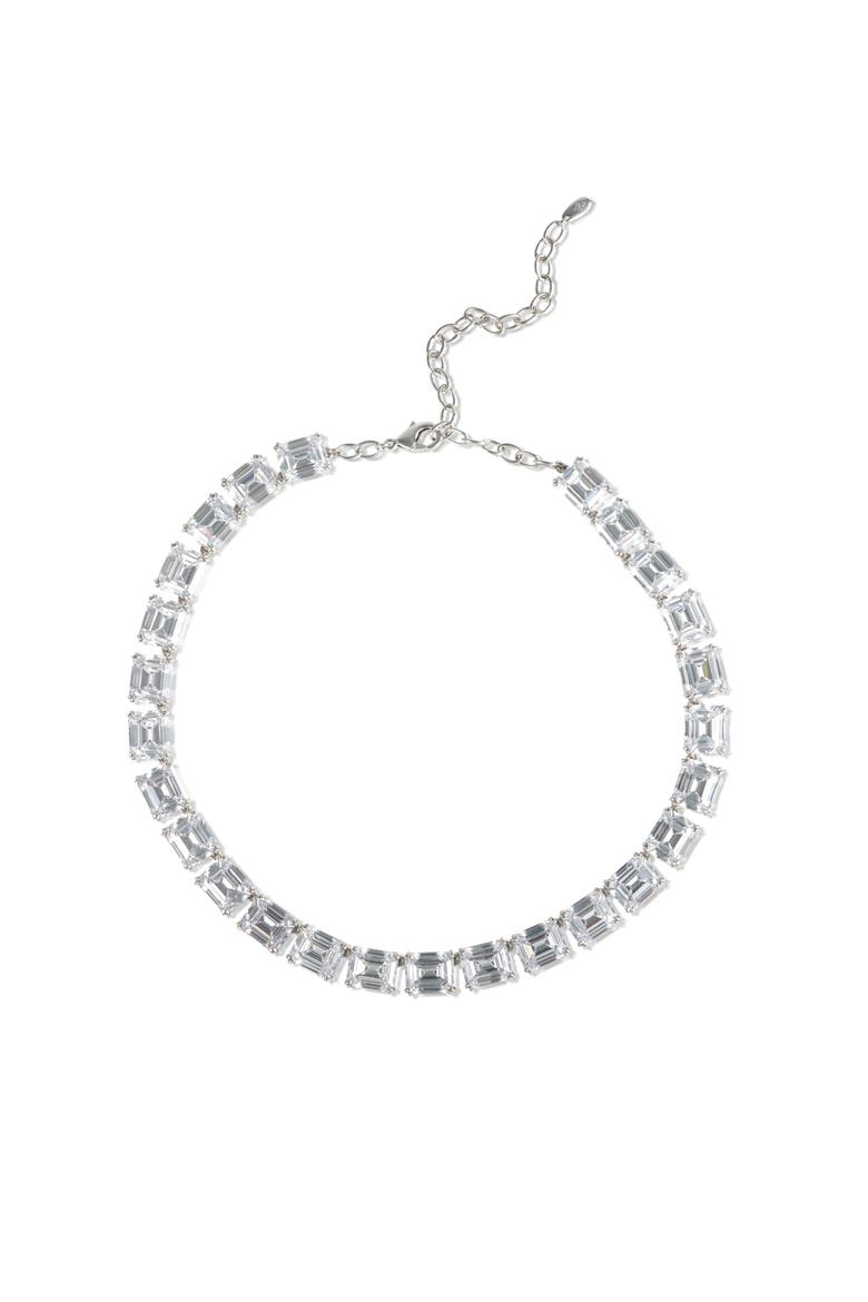 Coconut Glow Necklace, Main, color, Sliver & Crystal Clear