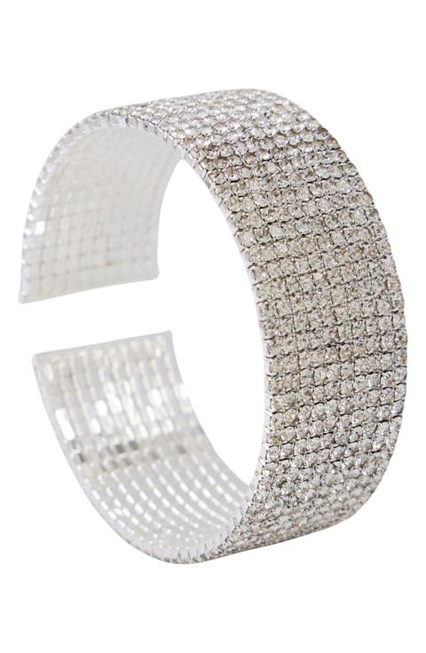 Crystal Mesh Cuff Bracelet