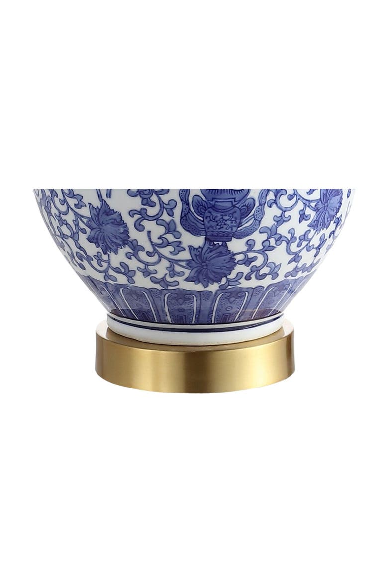 Jennifer 25.25" Ceramic/Metal LED Table Lamp, Blue/White, Alternate, color, Blue/White