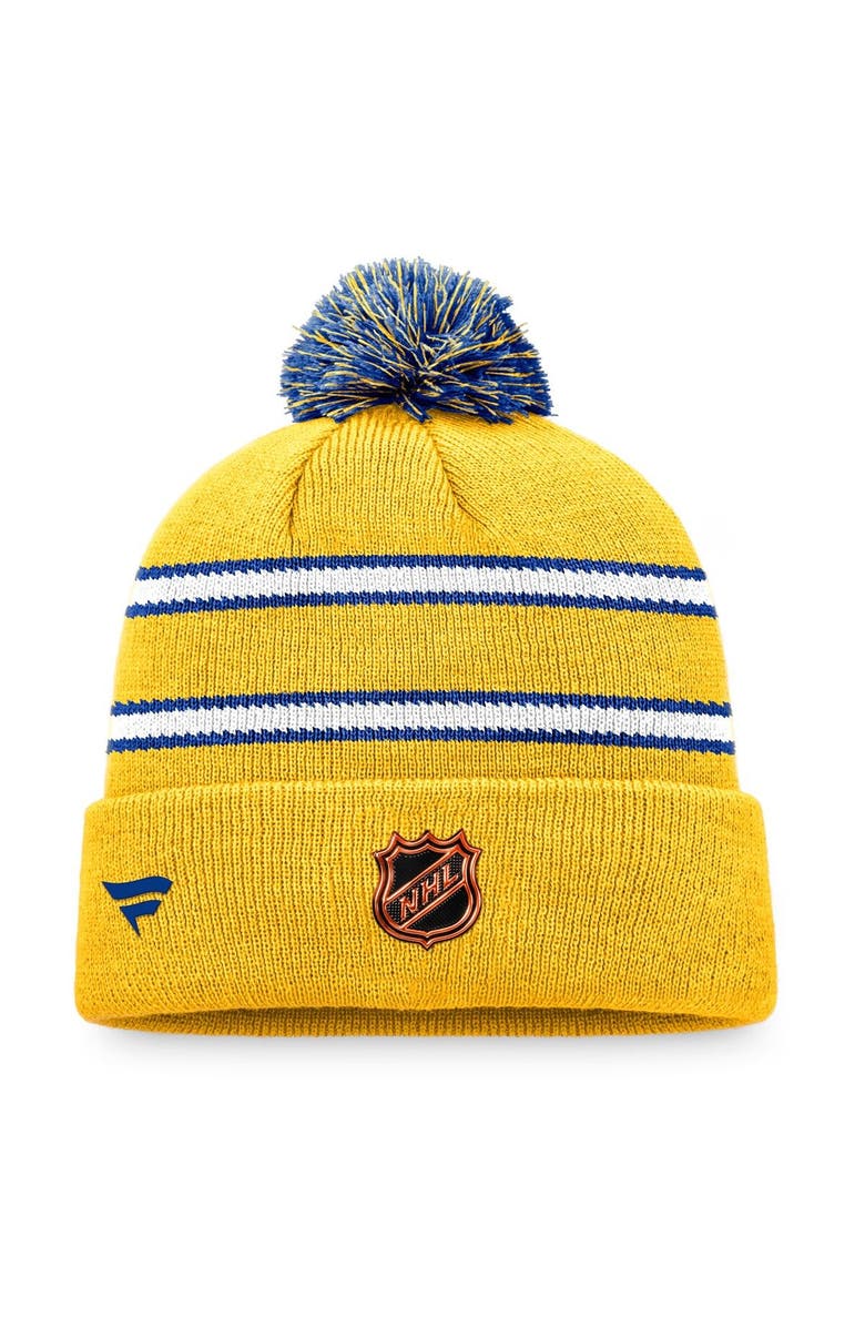 FANATICS Men's Fanatics Branded  Blue St. Louis Blues Special Edition 2.0 Cuffed Knit Hat with Pom, Alternate, color, Gold