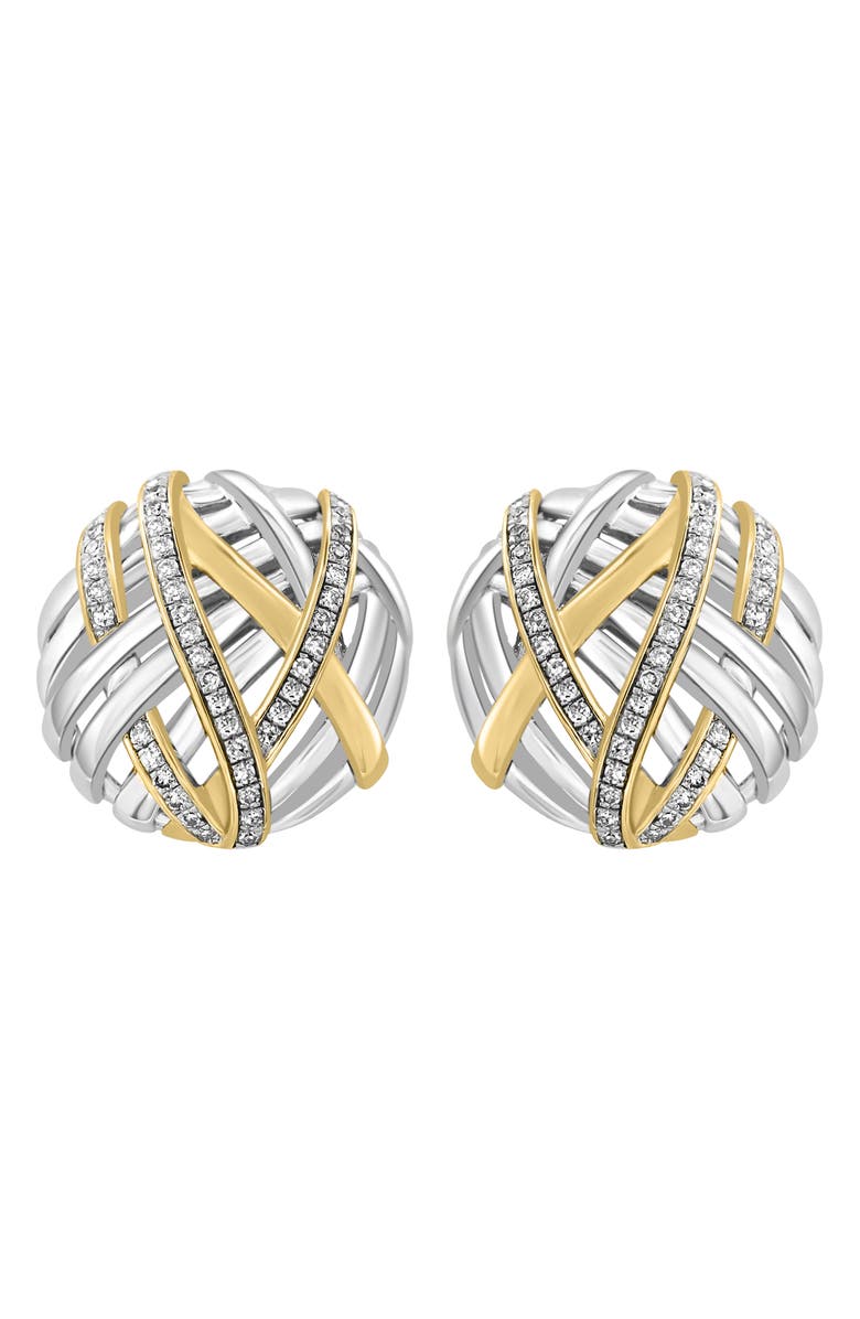 EFFY Sterling Silver Diamond Earrings - 0.33 ctw, Main, color, 