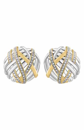 EFFY Sterling Silver Diamond Earrings - 0.33 ctw