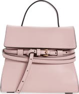 Moschino Small Tie Me Leather Top Handle Bag