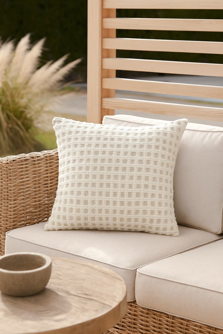 Harbor Tweed Pillow, Alternate, color, Natural Beige