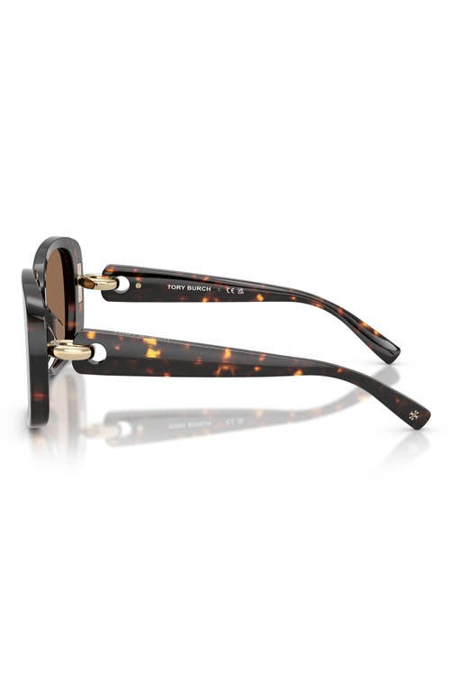 Tory Burch 53mm Gradient Square Sunglasses In Brown
