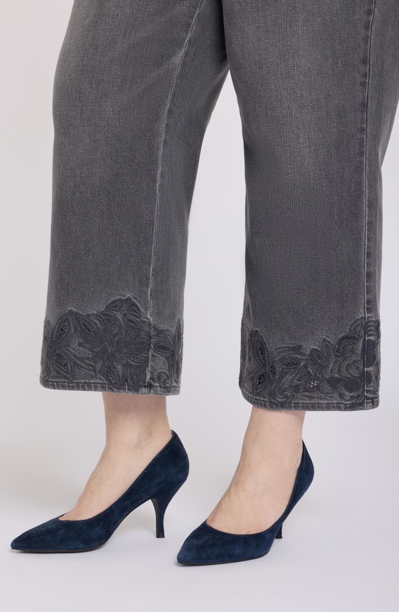 NYDJ Teresa Embroidered High Waist Ankle Jeans, Alternate, color, 