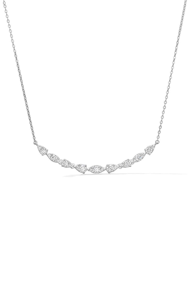 Aerial Dewdrop Pendant Necklace, Main, color, WHITE GOLD/ DIAMOND