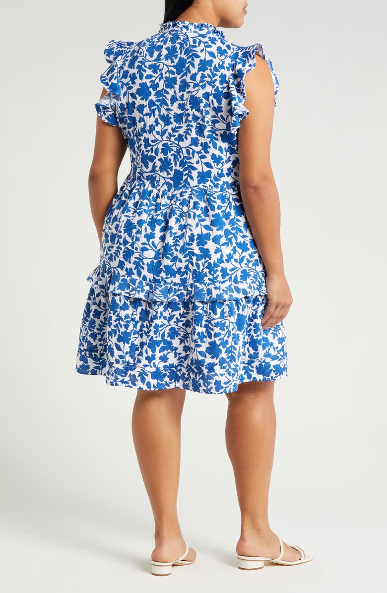 Caslon<sup
®</sup
 Floral Ruffle Gauze Dress, Alternate, color, 