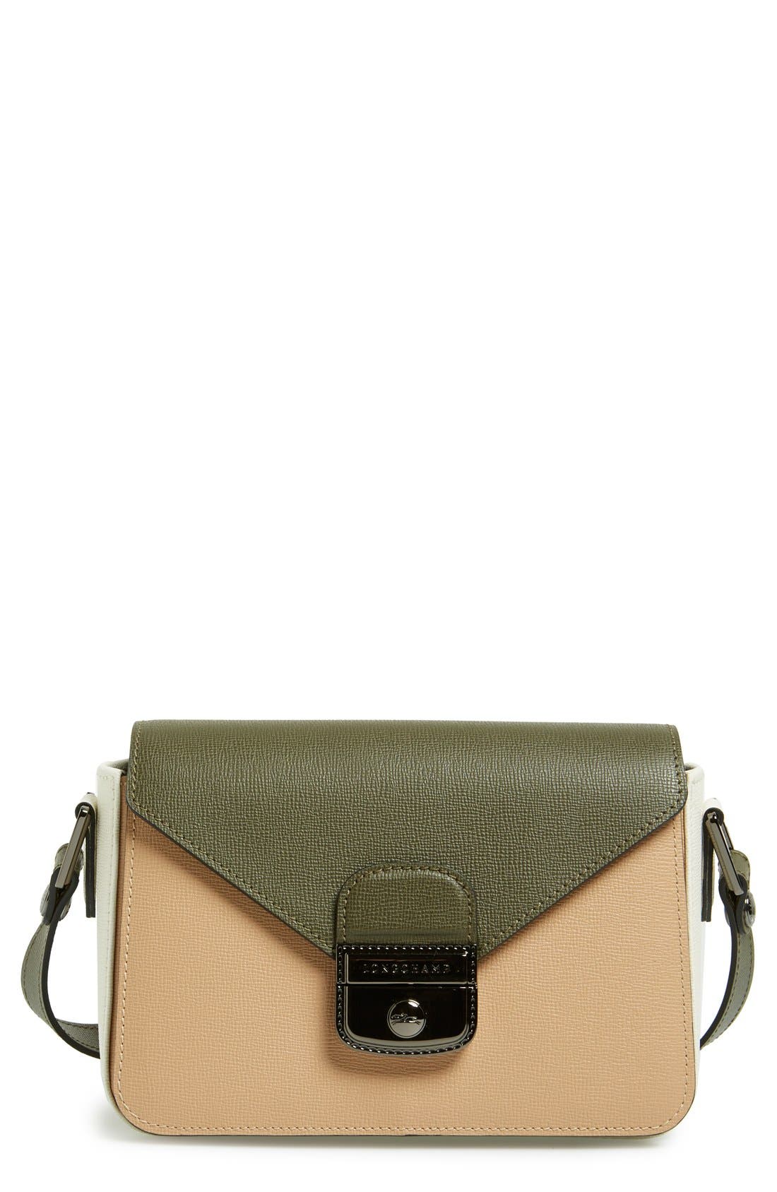Longchamp 'Small Le Pliage - Heritage' Leather Crossbody Bag, Main, color, 
