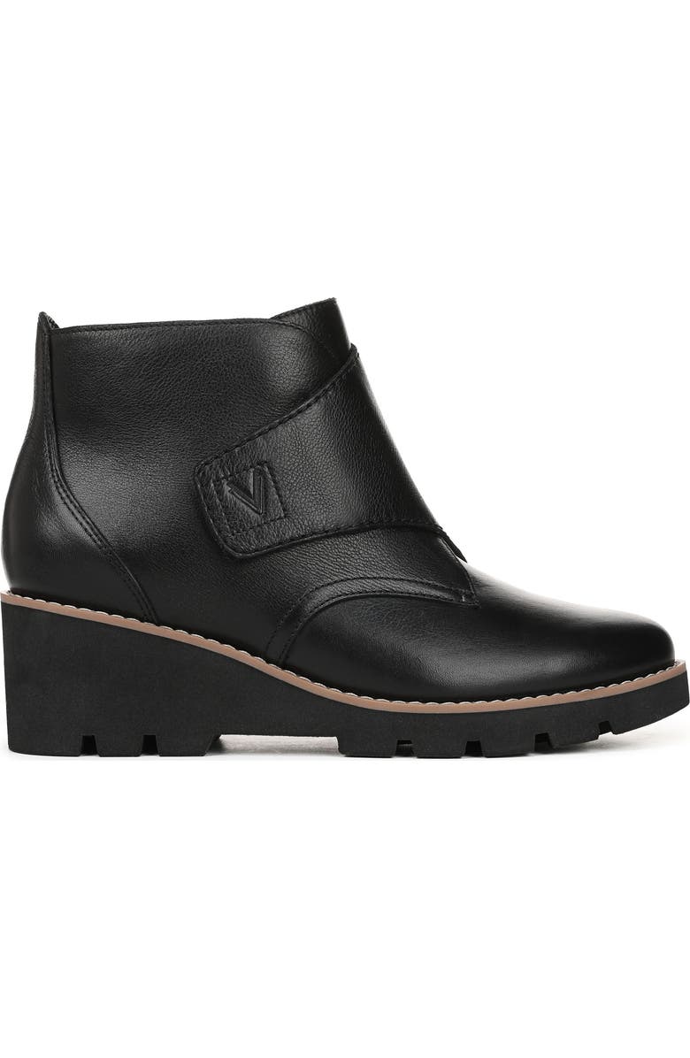 Vionic Abby Wedge Bootie, Alternate, color, Black