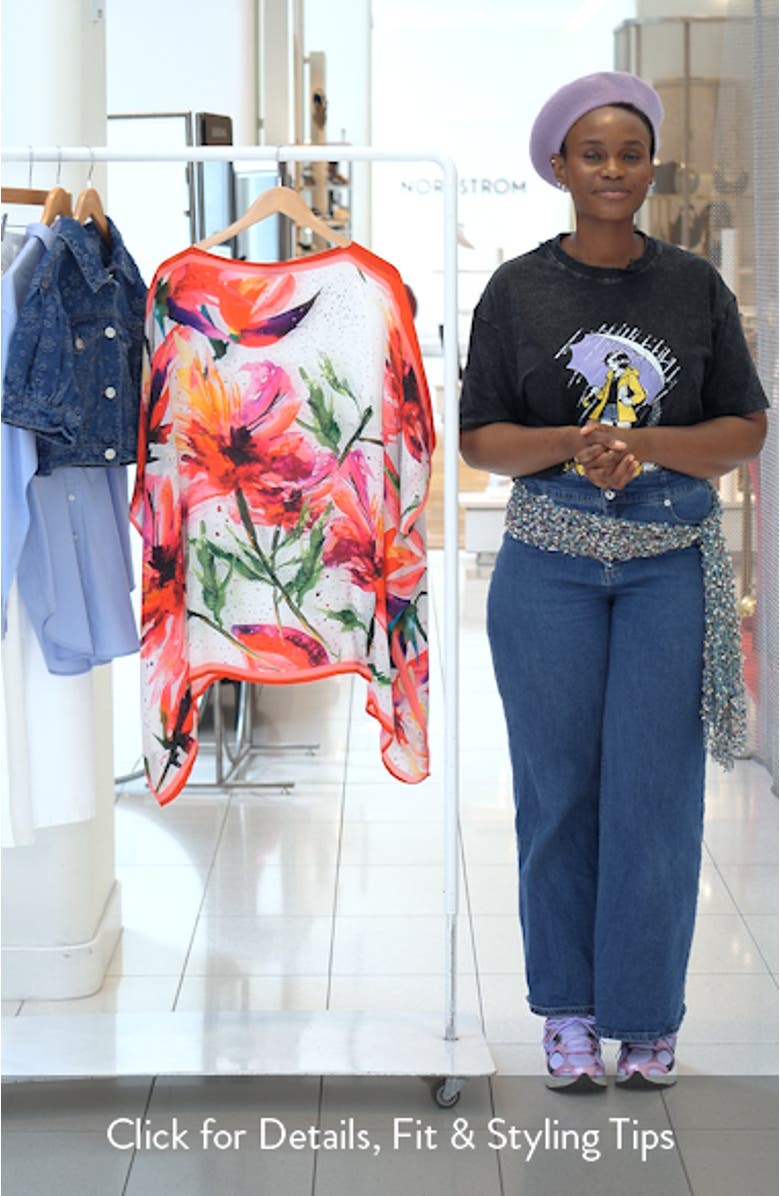 Floral Print Caftan Dress, sales video thumbnail
