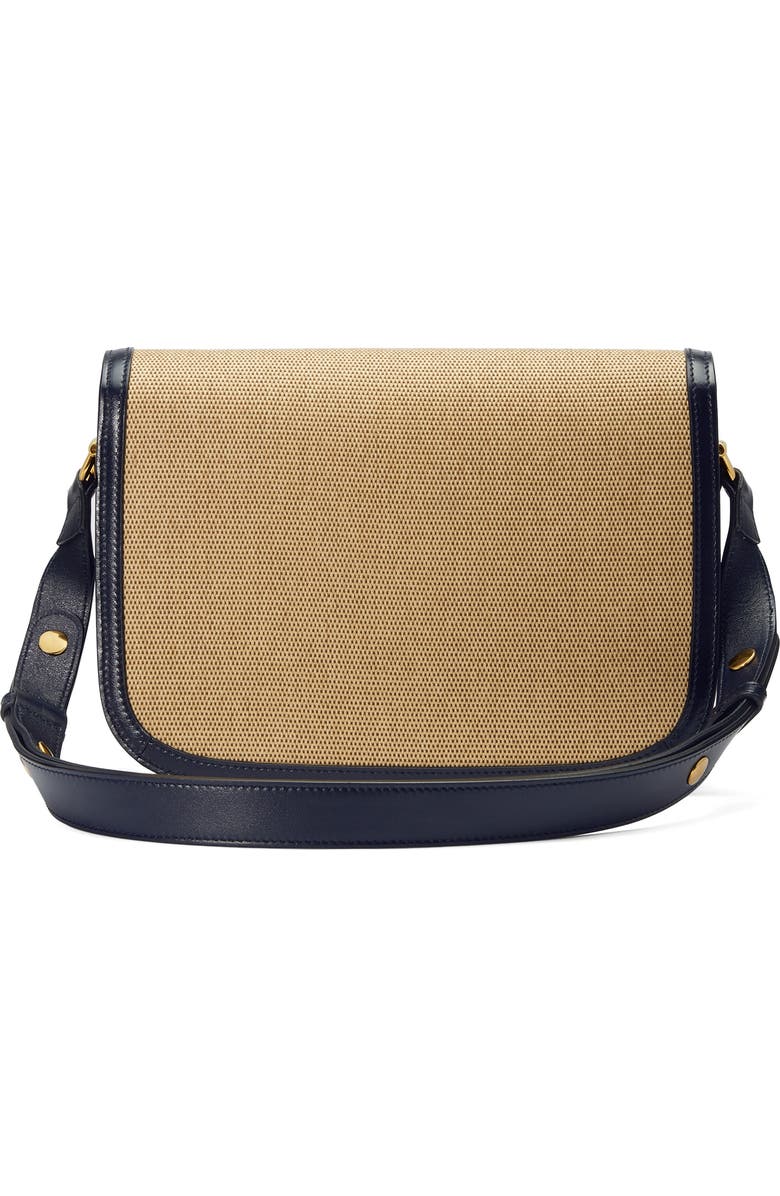 Gucci 1955 Horsebit Canvas & Leather Shoulder Bag, Alternate, color,